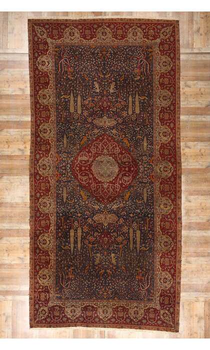 10 x 21 Antique Persian Isfahan Rug 72779
