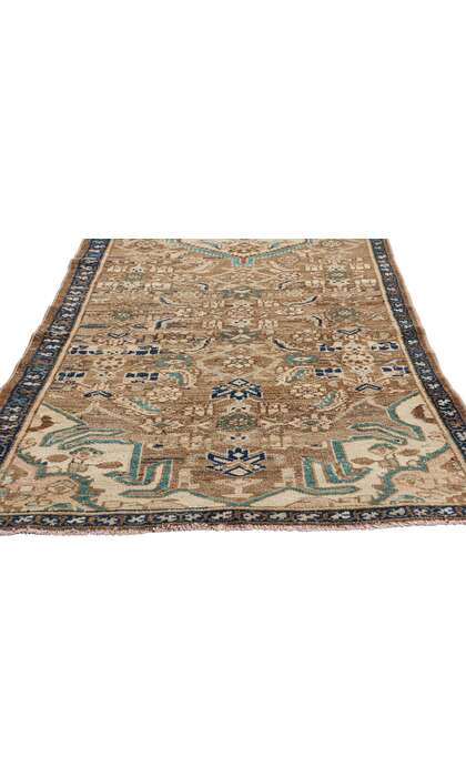 3 x 9 Vintage Brown Persian Hamadan Rug 53940