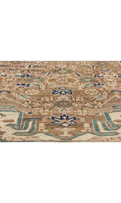 3 x 9 Vintage Brown Persian Hamadan Rug 53940