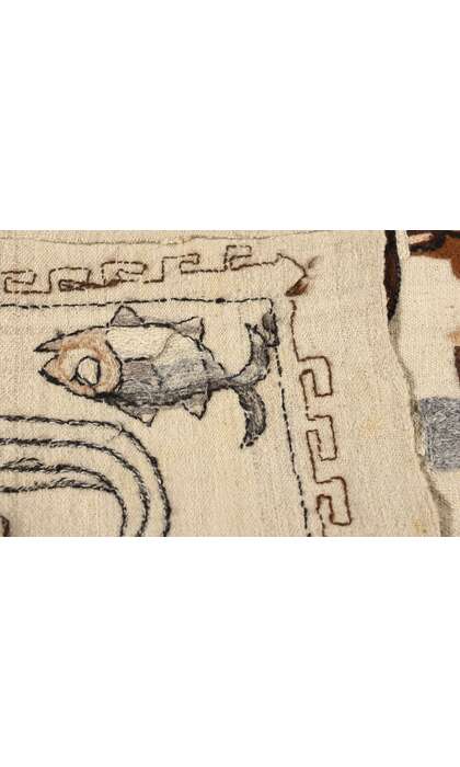 2 x 5 Hand-Embroidered Vintage Peruvian Tapestry 78756