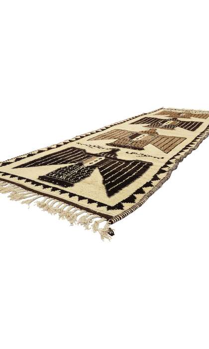 3 x 11 Vintage Kurdish Eagle Pictorial Rug 53896