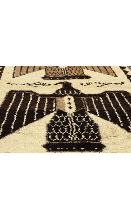3 x 11 Vintage Kurdish Eagle Pictorial Rug 53896