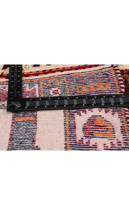 4 x 12 Vintage Kurdish Pictorial Rug 53892