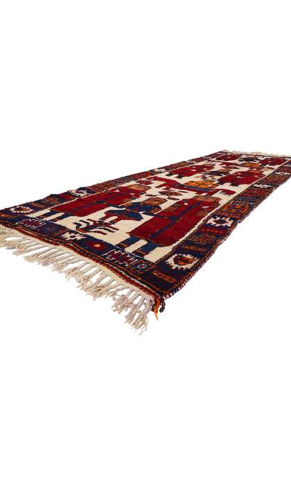 4 x 12 Vintage Kurdish Pictorial Rug 53892