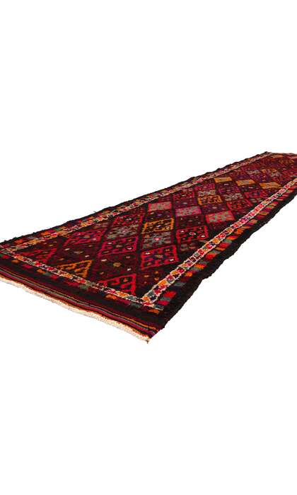3 x 13 Vintage Kurdish Tribal Rug Runner 53891