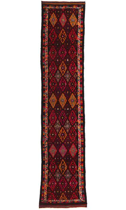 3 x 13 Vintage Kurdish Tribal Rug Runner 53891