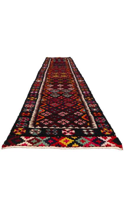 3 x 16 Vintage Kurdish Tribal Rug Runner 53890