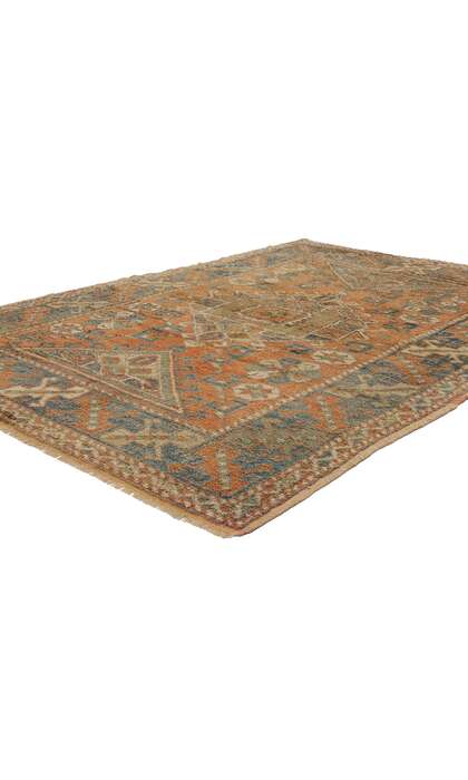 4 x 6 Vintage Orange Turkish Oushak Rug 53899