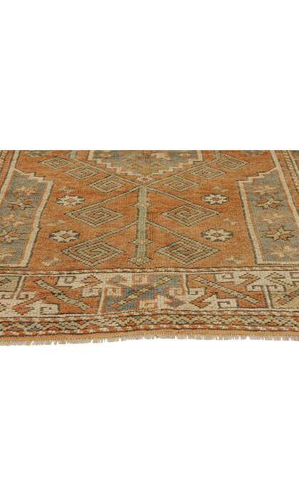 4 x 6 Vintage Orange Turkish Oushak Rug 53901