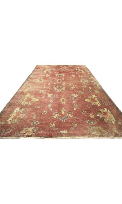 5 x 10 Vintage Turkish Oushak Rug 51402
