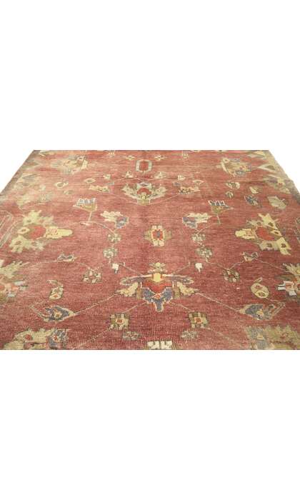 5 x 10 Vintage Turkish Oushak Rug 51402