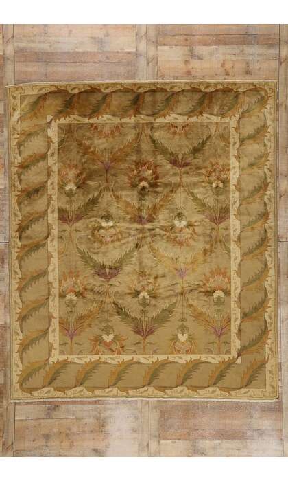 8 x 10 Vintage Turkish Oushak Rug 53897