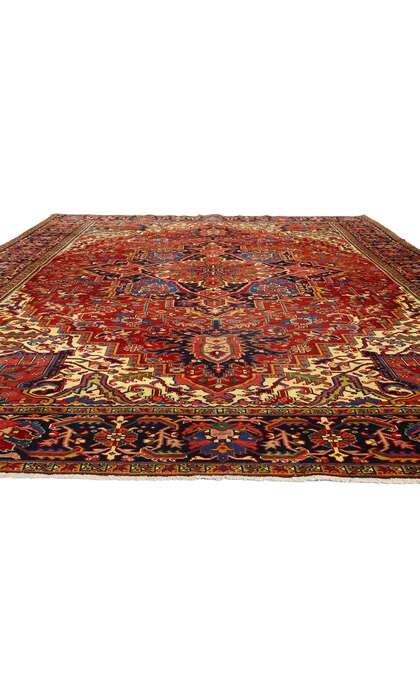 10 x 13 Vintage Persian Heriz Rug 81069