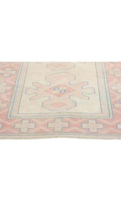 3 x 4 Small Vintage Pink Turkish Oushak Rug 53930