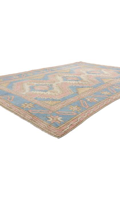 5 x 7 Vintage Pink Turkish Oushak Rug 53939