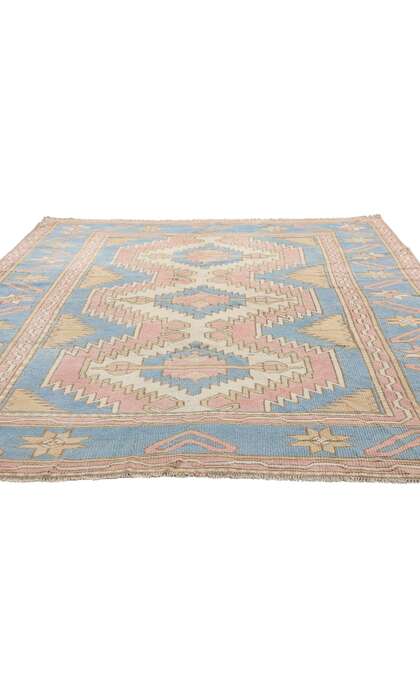 5 x 7 Vintage Pink Turkish Oushak Rug 53939