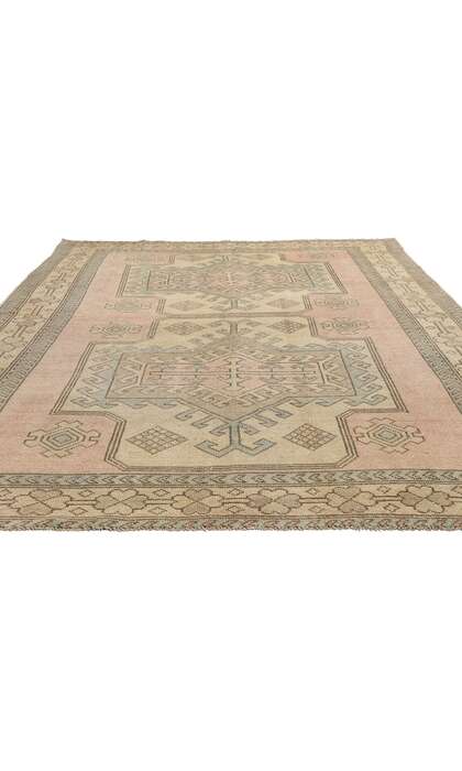 5 x 8 Vintage Pink Turkish Oushak Rug 53941