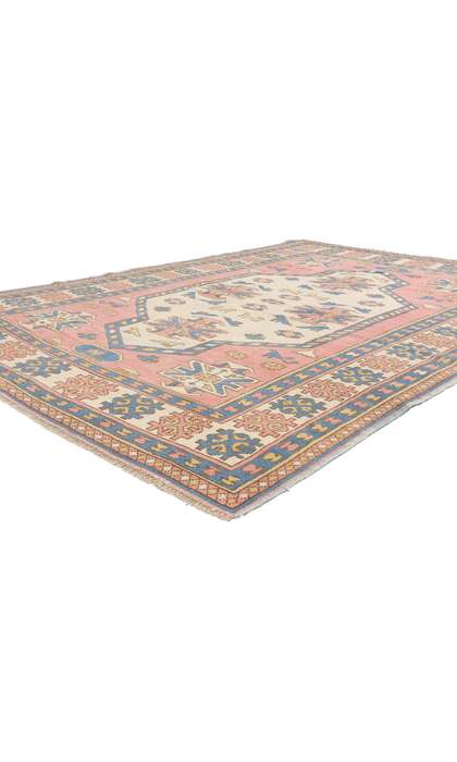 6 x 8 Vintage Pink Turkish Oushak Rug 53944