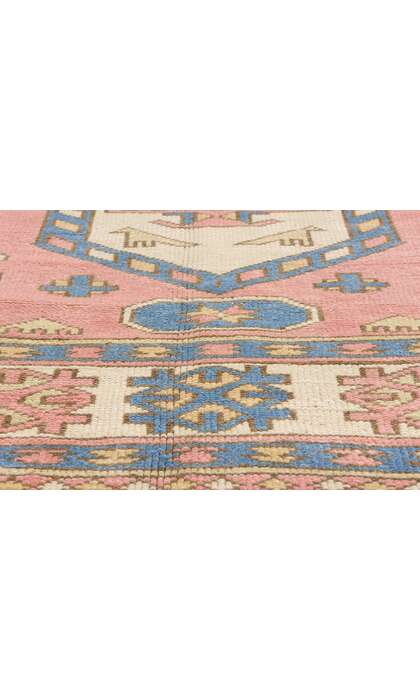 6 x 8 Vintage Pink Turkish Oushak Rug 53944