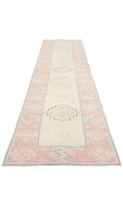 2 x 12 Vintage Pink Turkish Oushak Rug 53942