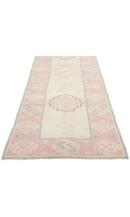 2 x 12 Vintage Pink Turkish Oushak Rug 53942