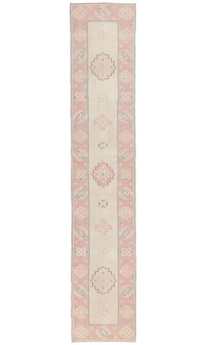2 x 12 Vintage Pink Turkish Oushak Rug 53942