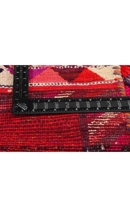 3 x 11 Vintage Red Kurdish Eagle Pictorial Rug Runner 53888