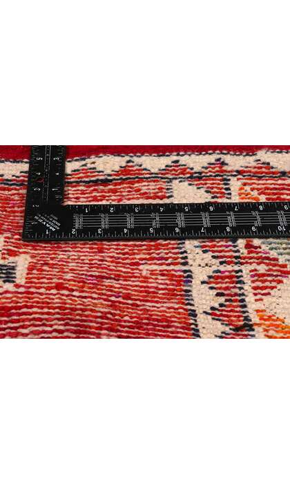 3 x 11 Vintage Red Kurdish Rug Runner 539053 x 11 Vintage Red Kurdish Rug Runner 53905