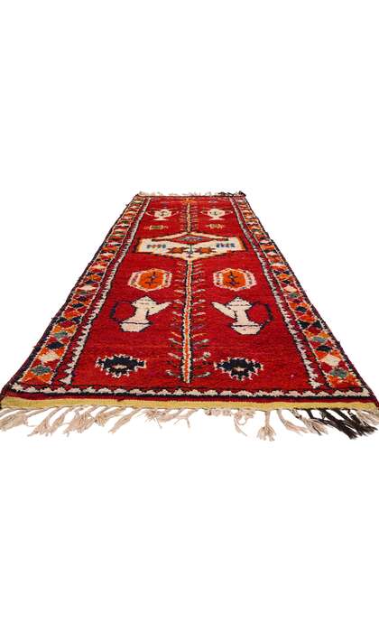3 x 11 Vintage Red Kurdish Rug Runner 53905