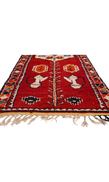 3 x 11 Vintage Red Kurdish Rug Runner 53905