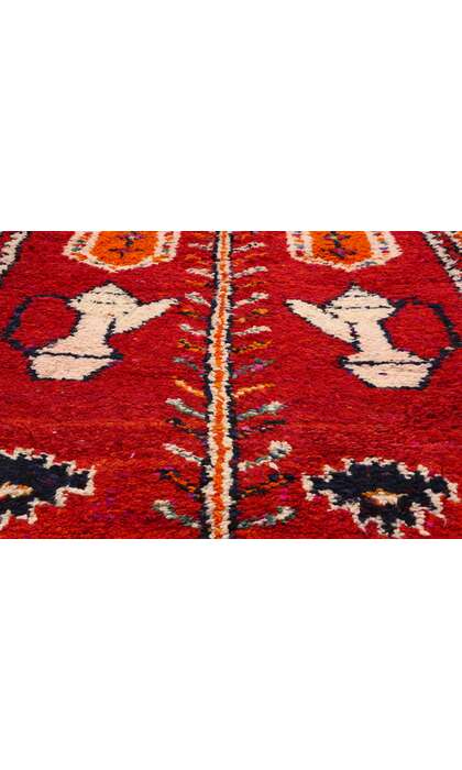 3 x 11 Vintage Red Kurdish Rug Runner 53905