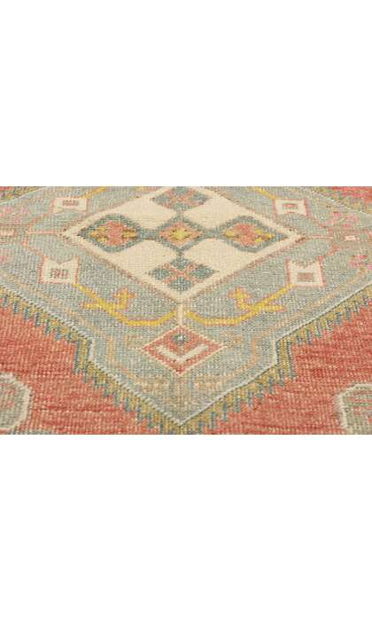 3 x 10 Vintage Red Turkish Oushak Rug 53917