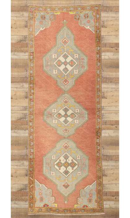 3 x 10 Vintage Red Turkish Oushak Rug 53918