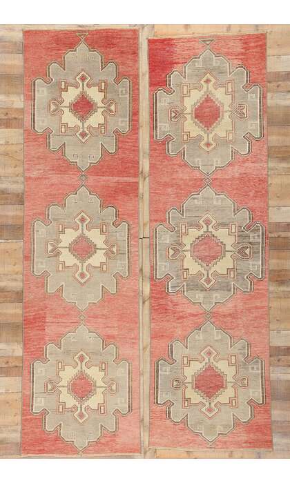 3 x 11 Vintage Red Turkish Oushak Rug 53915 Matching Carpet Runners