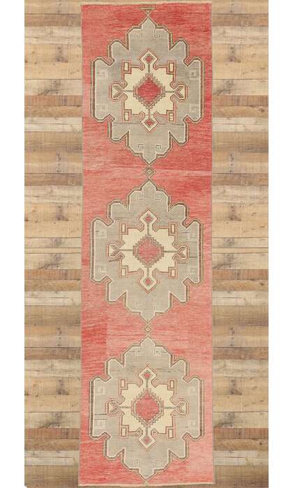 3 x 11 Vintage Red Turkish Oushak Rug 53915