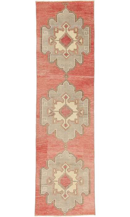 3 x 11 Vintage Red Turkish Oushak Rug 53915