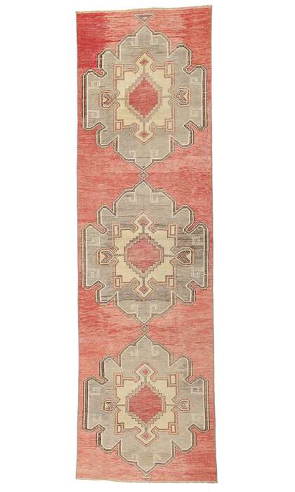 3 x 11 Vintage Red Turkish Oushak Rug 53916