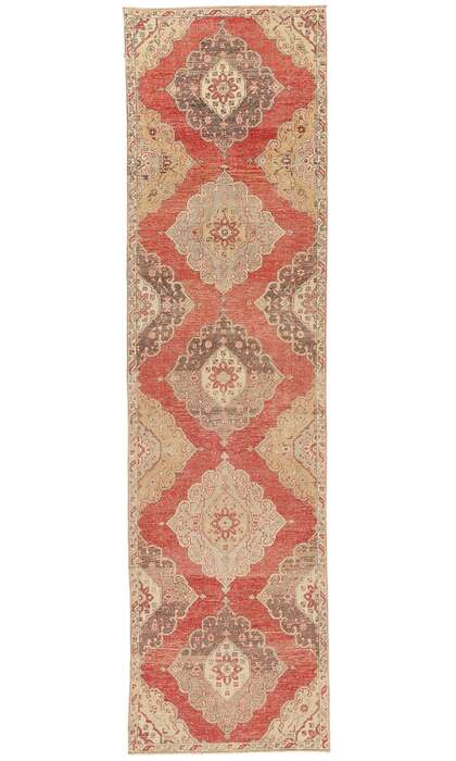 3 x 12 Vintage Red Turkish Oushak Rug 53911