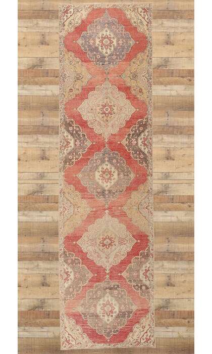 3 x 12 Vintage Red Turkish Oushak Rug 53912