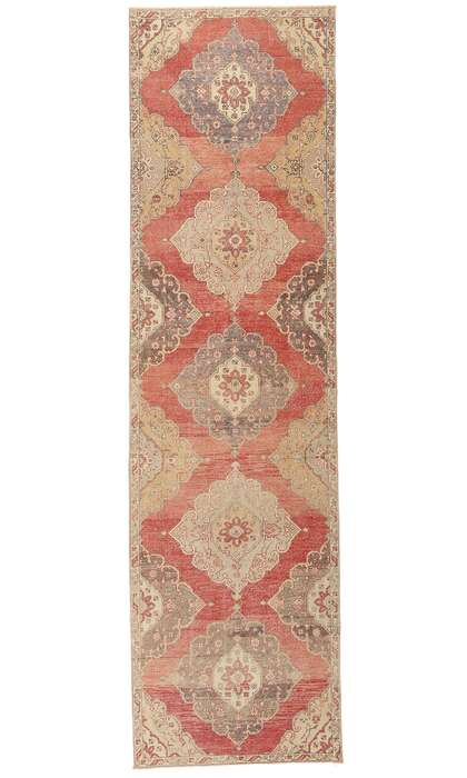 3 x 12 Vintage Red Turkish Oushak Rug 53912