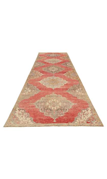 3 x 12 Vintage Red Turkish Oushak Rug 53913