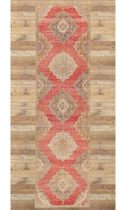 3 x 12 Vintage Red Turkish Oushak Rug 53913
