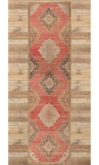 3 x 12 Vintage Red Turkish Oushak Rug 53914