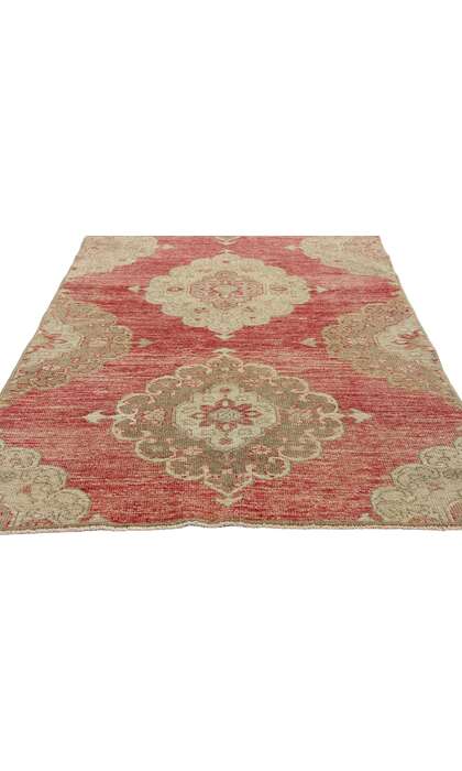 3 x 12 Vintage Red Turkish Oushak Rug Runner 53919