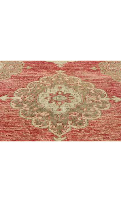 3 x 12 Vintage Red Turkish Oushak Rug Runner 53919
