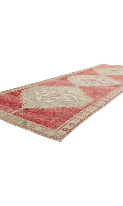 4 x 10 Vintage Red Turkish Oushak Rug 53920