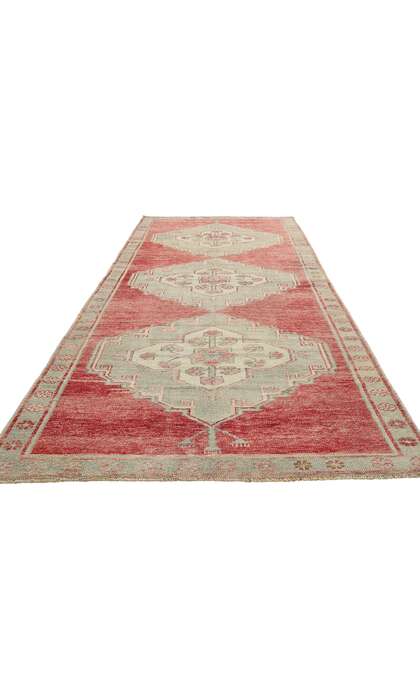 4 x 10 Vintage Red Turkish Oushak Rug 53920