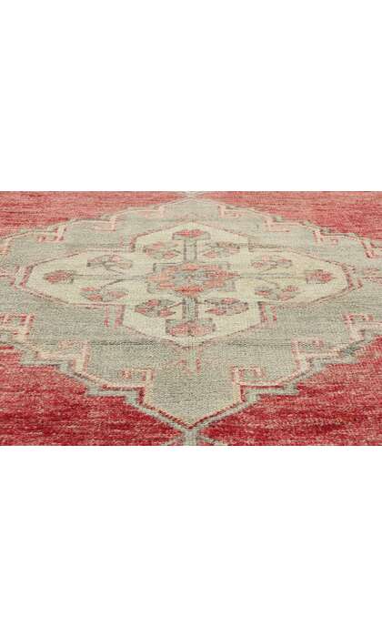 4 x 10 Vintage Red Turkish Oushak Rug 53920