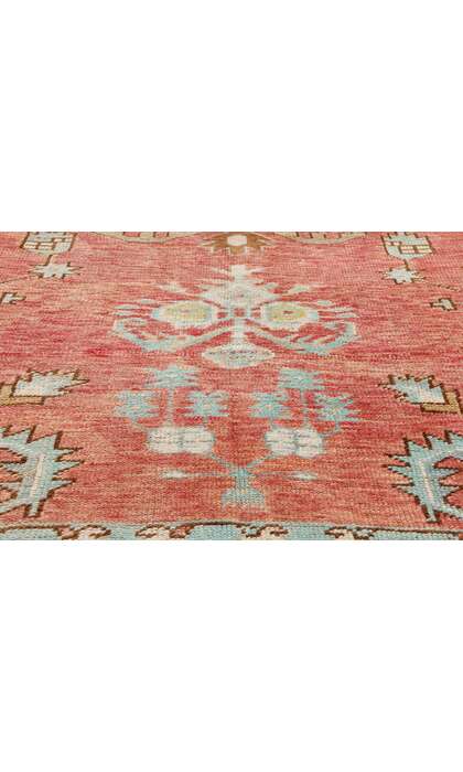 4 x 11 Vintage Red Turkish Oushak Rug 53921