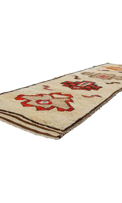 3 x 11 Vintage Tribal Kurdish Rug Runner 53902